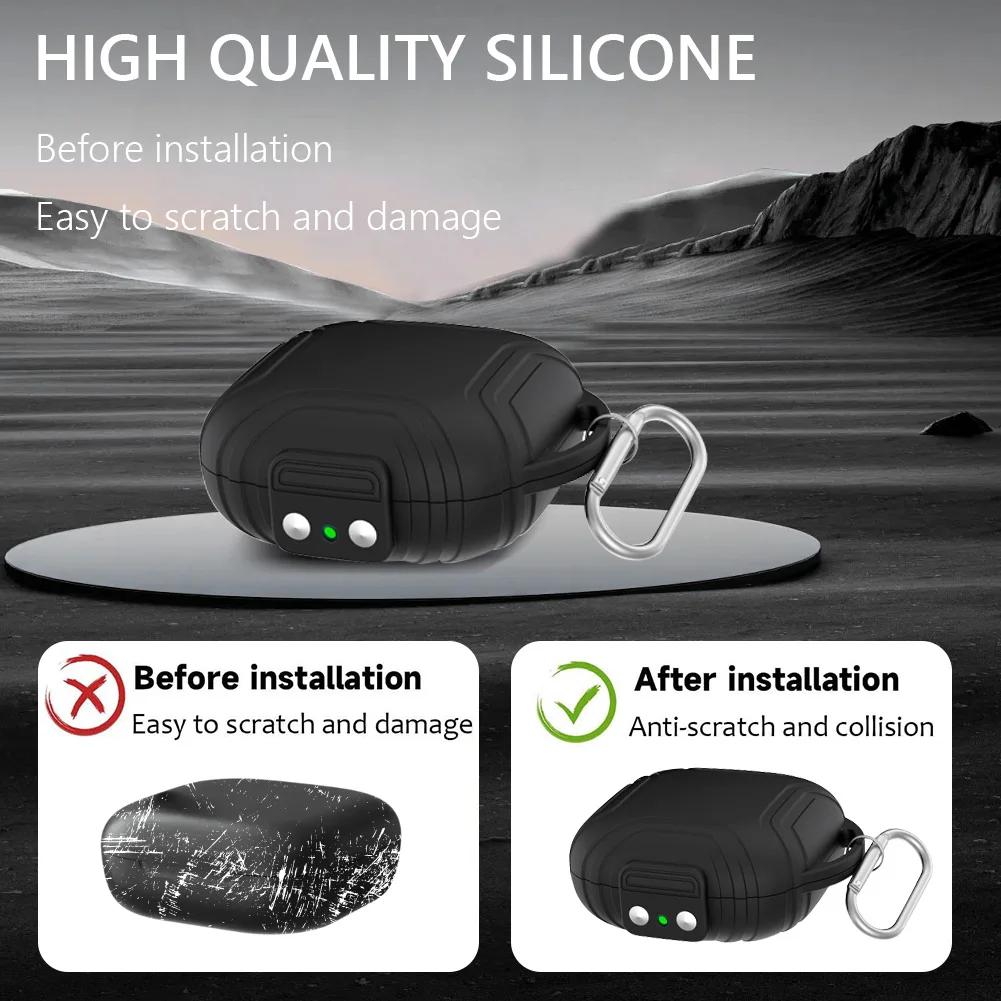 Custodia in silicone per Shokz OpenFit Air T511 Auricolari wireless Custodia protettiva per auricolari Custodia protettiva antigraffio Custodia in pelle