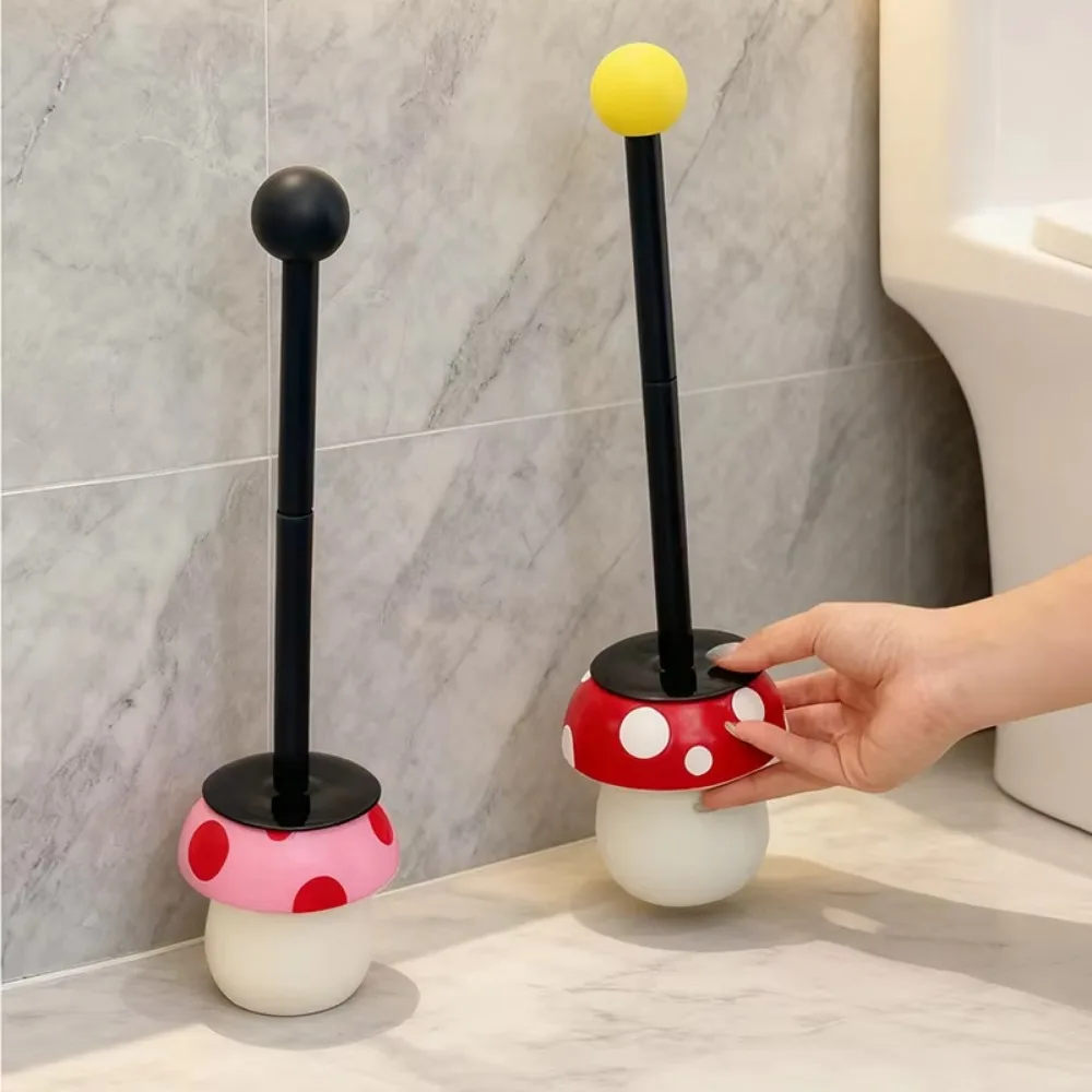 Creative Mushroom Toilet Brush Detachable Long Handle Toilet Cleaning Brush Bathroom Cleaning Tool Home Accessories Gift