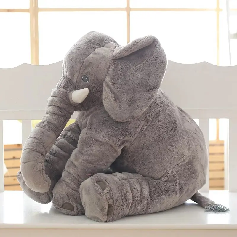 Oreiller apaisant en forme d'éléphant pour bébé, couleur rose, motif dessin animé, idéal comme cadeau d'anniversaire ou de pleine lune, nouveauté 2024