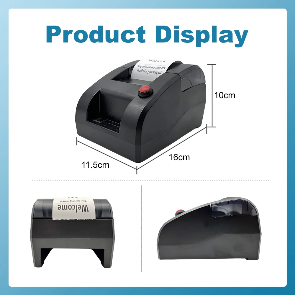 Ticket Dispenser Take A number Can Edit Print Text via PC Take a Number Show Waiting Number Thermal Receipt Printer