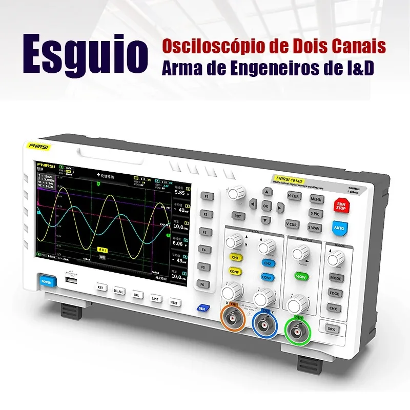 FNIRSI 1014D Digital Oscilloscope 2 In 1 Dual Channel Input Signal Generator 100MHz* 2 Analog Bandwidth 1GSa/s Sampling Rate