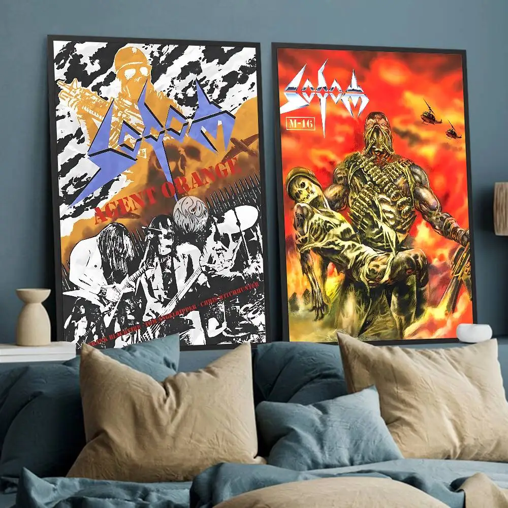 Sodoms Germany Thrash Metal Band Classic Anime Poster Waterproof Paper Sticker Coffee House Bar Room Wall Decor