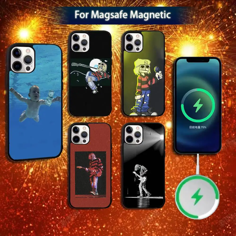

Singer K-Kurt C- Cobain Phone Case For iPhone 16e,16,15,14,13,12,11,Plus,Pro,Max,Mini Magsafe Magnetic Wireless Charging