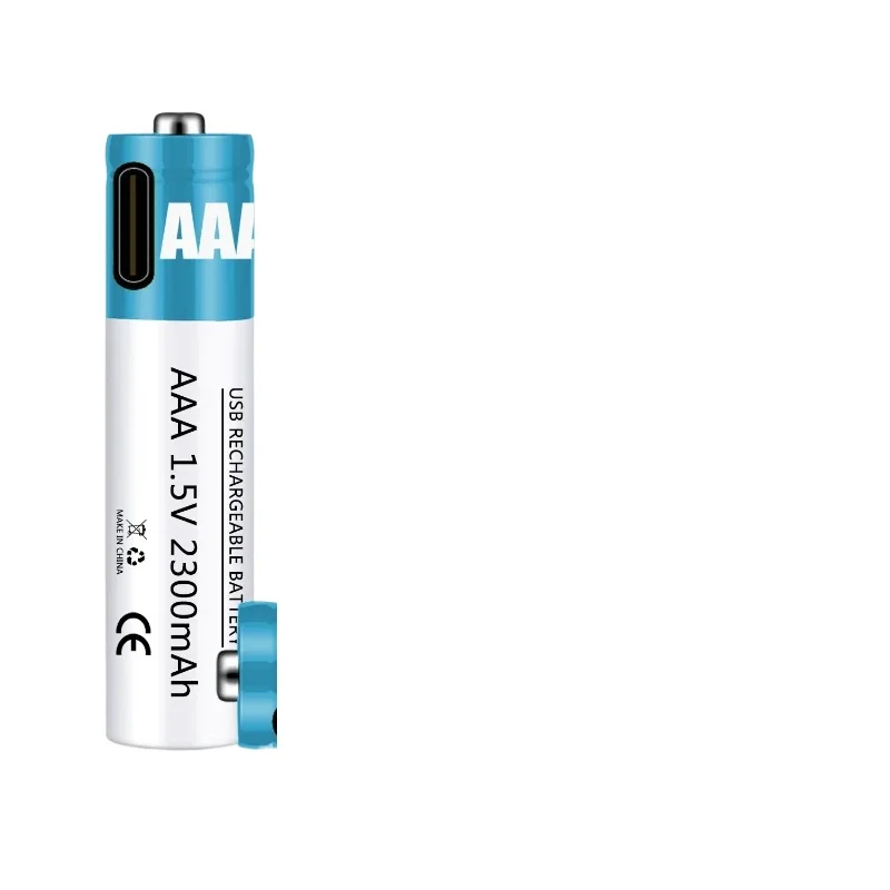 For 1.5V AAA Rechargeable Battery 2300mAh Rechargeable Battery Lithium Polymer Battery Quick Charging By Type-C USB Cable