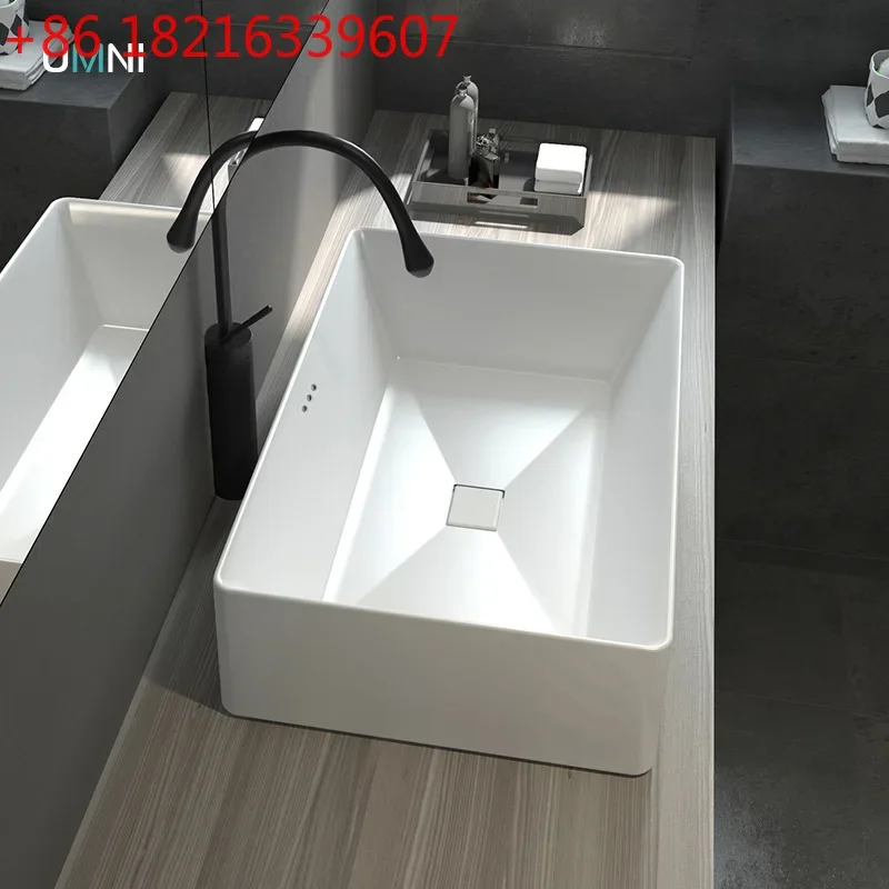 Counter basin anti-splashing water large size heightened washbasin bathroom washbasin household