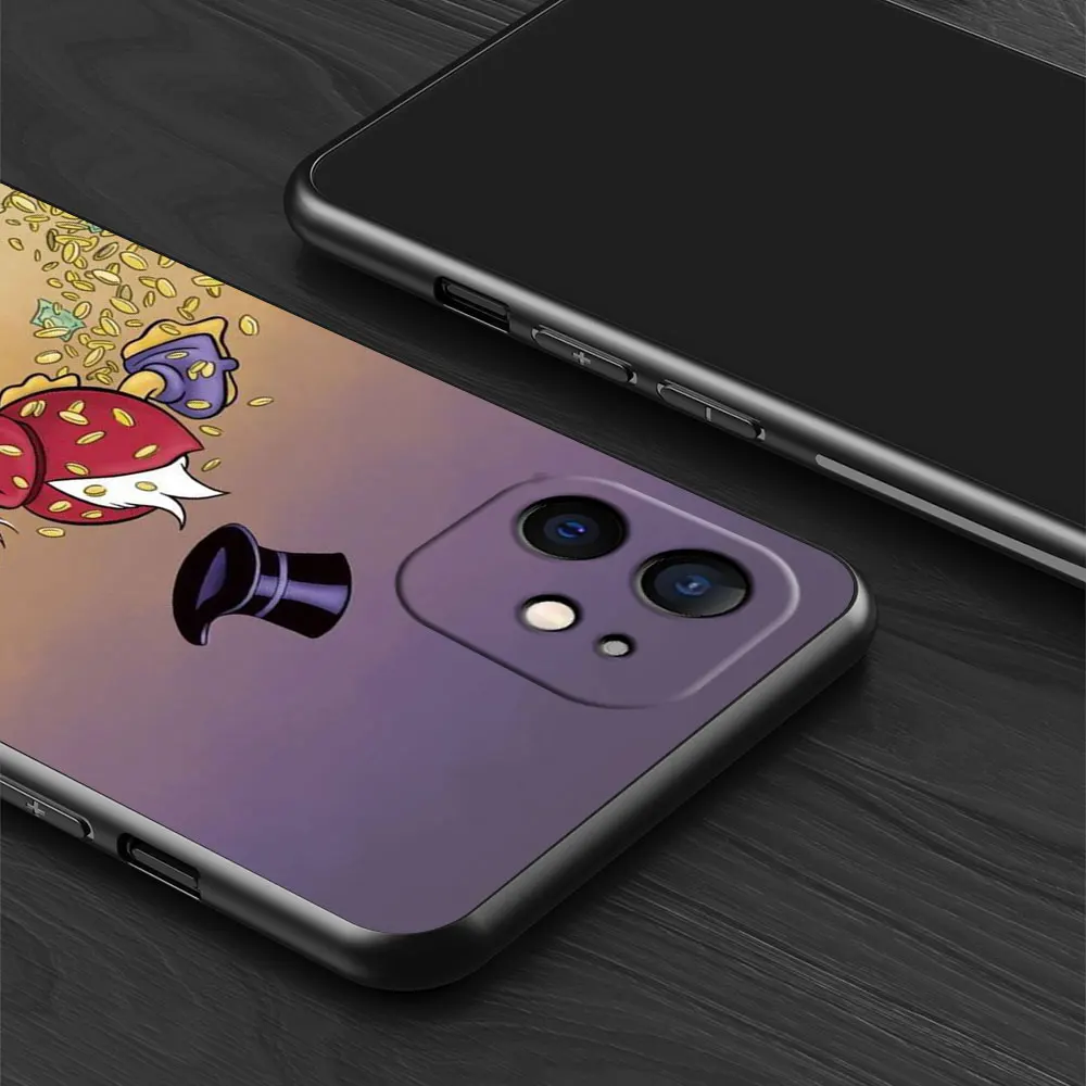 Cute Cartoon Donald Duck Case For Apple iPhone 11 13 14 15 Pro Max 12 Mini 8 7 Plus XR X XS 6 Black Shell Funda TPU Phone Cover image 3