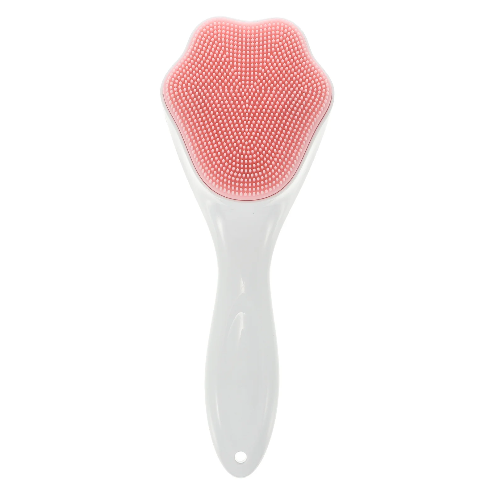 Spazzola per il viso in silicone per zampa di gatto Pulizia delicata Manico lungo Esfoliazione Rimozione di punti neri Scrubber per il viso Massaggiatore per la pelle liscia