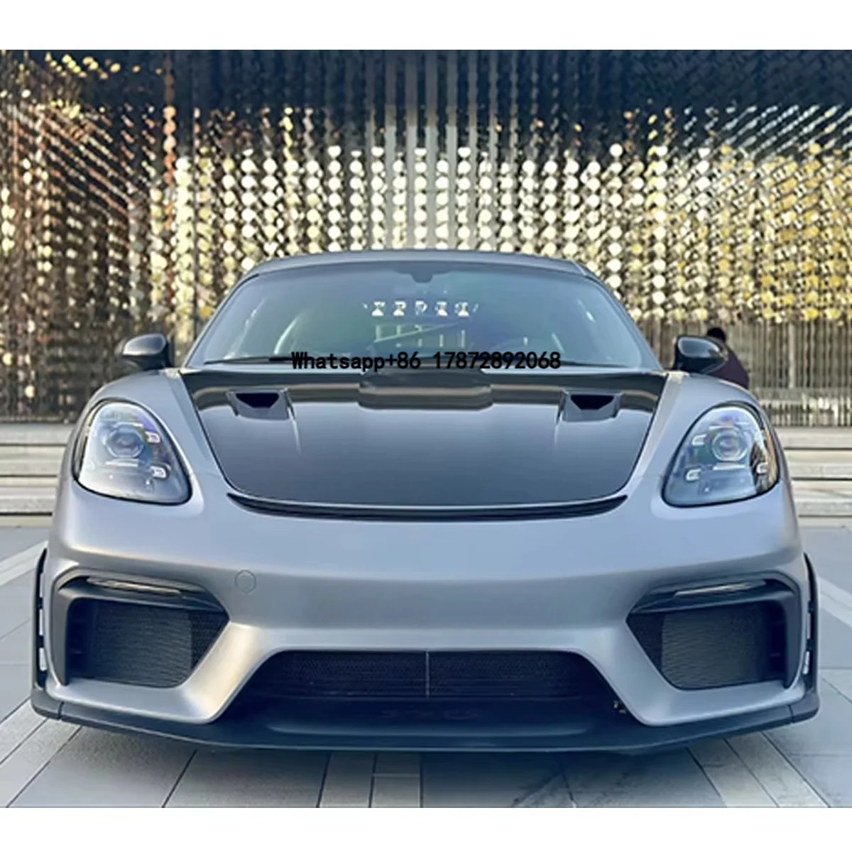 

New Bumpers Body Kit Use for 718 Cayman Boxster 982 2016-2021 Upgrade to GT4RS ABS Tail Wing,
