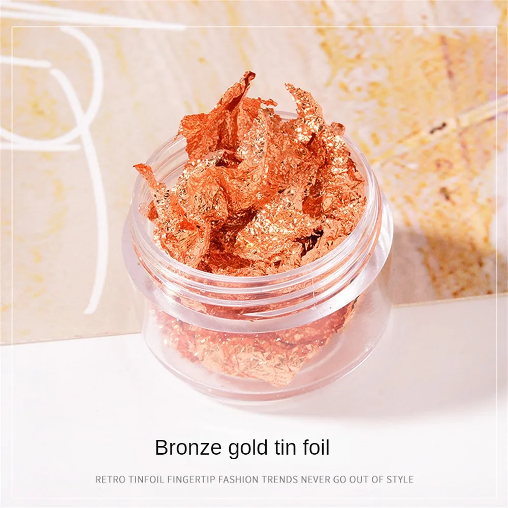 Shell Manicure Gold Foil Ultra Thin Gold Sticker Nail Art Nail Art Accessories Decorate Silver Shell Nails Popularity Bronze