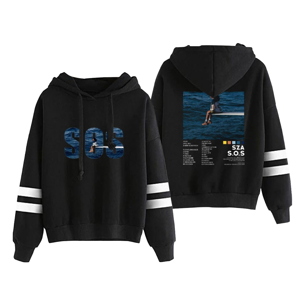 

2026 SZA Merch New Music Album SOS Hoodie Unisex Pocketless Parallel Bars Sleeve Sweatshirt Men Women's Clothes