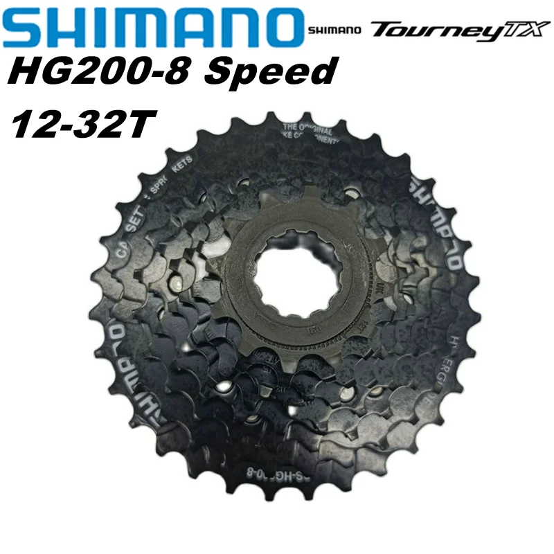 SHIMANO TOURNEY CS HG200 7/8V 7/8-Speed Black MTB Cassette Sprocket 12-28/32T Cassete 7v cubo k7 HG Bicycle Cassette Parts