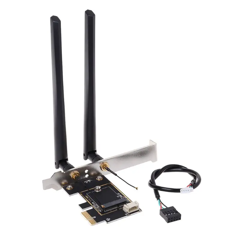 Scheda adattatore parte di ricambio durevole convertitore da M.2 NGFF a pci-e cavo di alimentazione adattatore Wifi di rete compatibile con Bluetooth