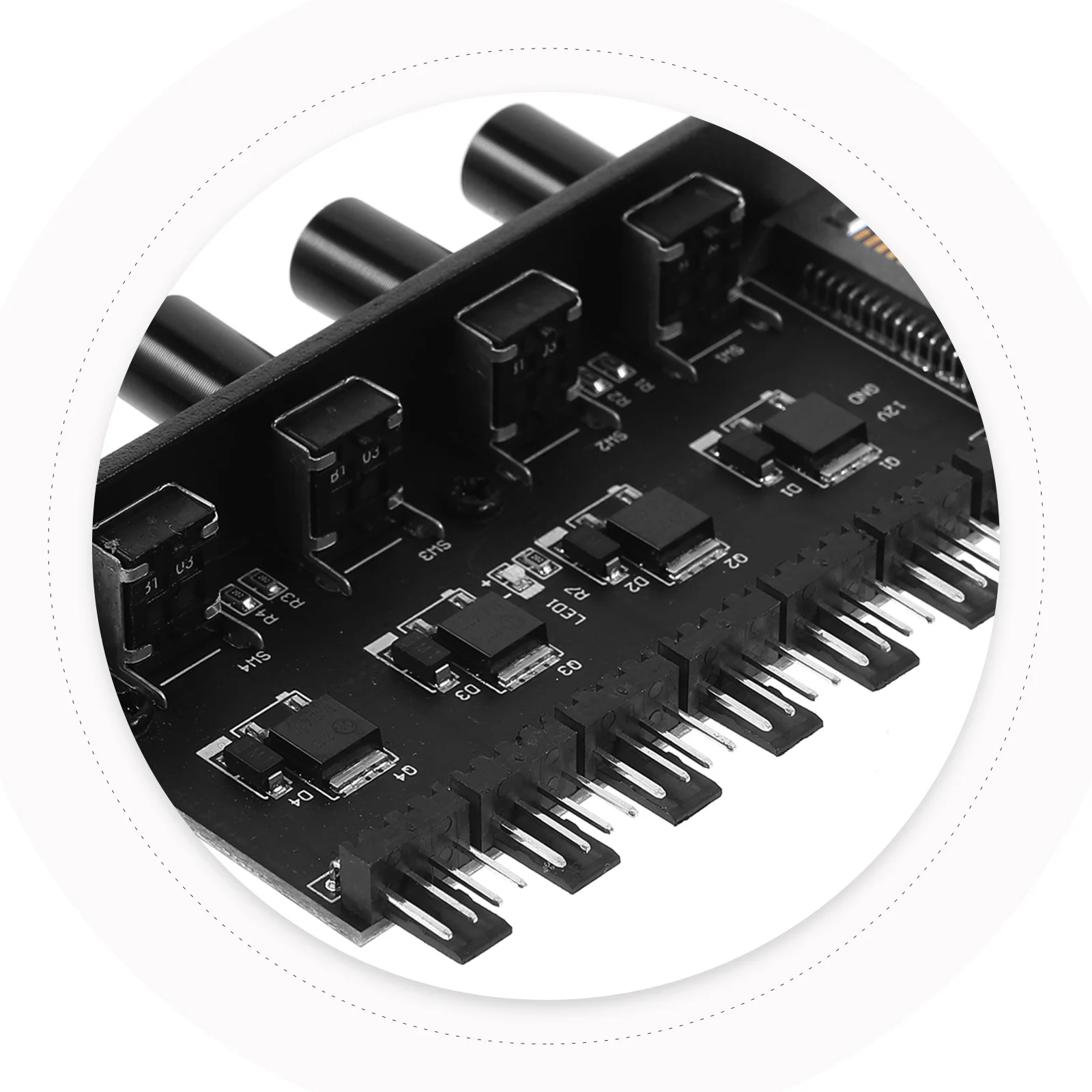 Fan Controller Kühlung Hub Einstellbare Geschwindigkeit Splitter Für Computer Fall Desktop PC Lüfter Hub Adapter Ruhig