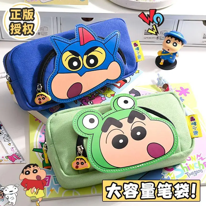 

Crayon Shin Chans сумка для хранения милый мультяшный кавайный аниме Bandai большой емкости карандаш и канцелярская коробка креативный подарок