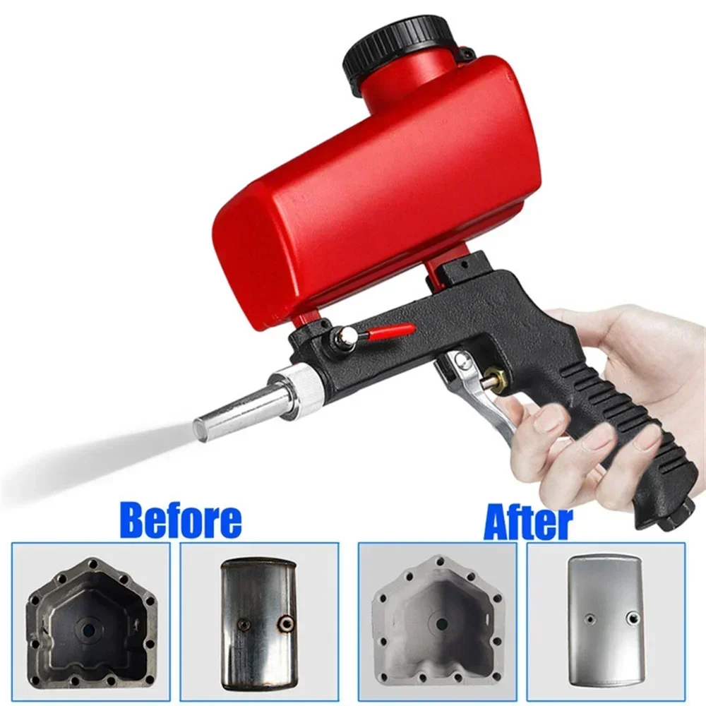 Adjustable Sandblasting Gun 90psi Portable Sand Blaster Sand Blasting Machine Gravity Small Handheld Pneumatic Blasting Gun Tool