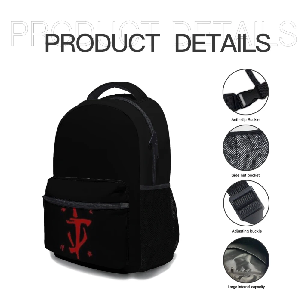 Eternal Slayer - Pixels Versatile Backpack Large Capacity Waterproof Backpack Washable Computer Bag Unisex