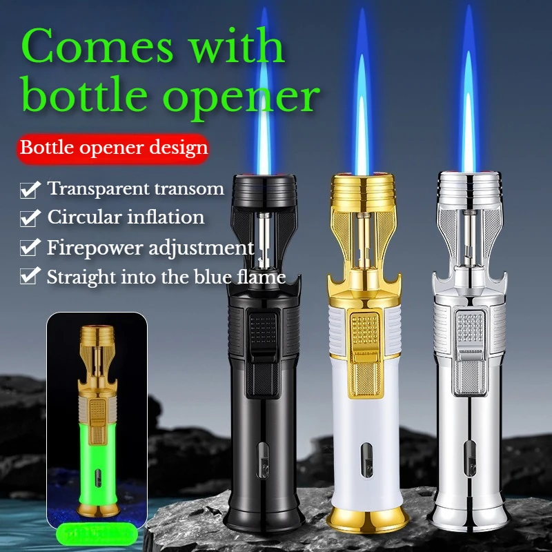 

2026 Newest Straight-through Lighter High-temperature Welding Gun Spray Gun Multi-function Wine Opener Outdoor Barbecue Igniter