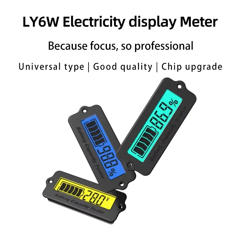 Digital Battery Capacity Tester 12V 24V 36V 48V Lithium Lead Acid Monitor Indicator Instrument for 3S-15S Packs Voltage
