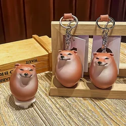 New Cheems Dog Egg Keychain Creative Cute and Funny Dog Toy Decoration Keyring Car Phone Bag Pendant Gift Ornament Llaveros 키링