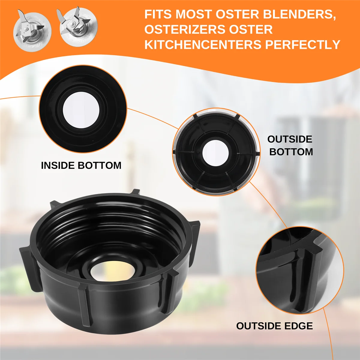 قطع غيار لشفرات الثلج لخلاط Oster & Osterizer 4980 4961 حشية اقتران مسمار حبال، ساخنة