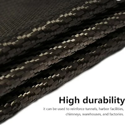 Bulk Sales T700 200gsm 20'/50cm Width Carbon Fiber 12k UD Uni-directional Cloth Fabric Tap High Strength House Repair Material