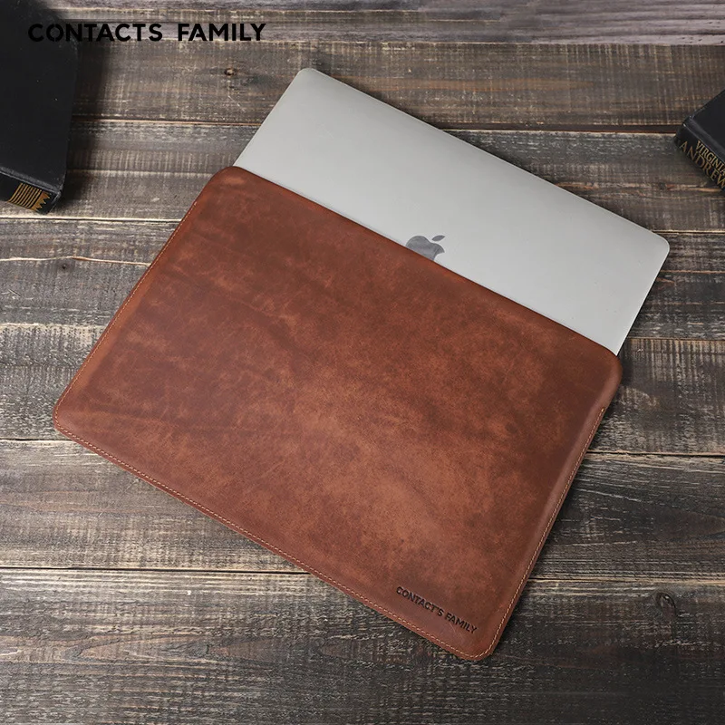2026-crazy-horse-leather-laptop-sleeve-for-136-macbook-air-–-genuine-cowhide-slim-fit-dual-use-as-mouse-pad-desk-mat