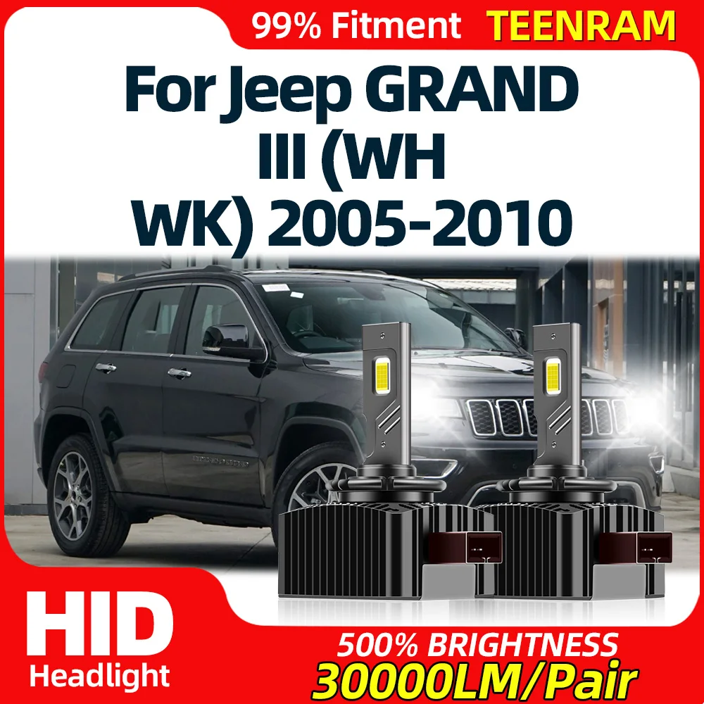 

LED Headlights Bulbs 30000LM Turbo Car Lights 6000K Plug&Play HID Xenon Lamps For Jeep GRAND CHEROKEE III (WH WK) 2005-2009 2010