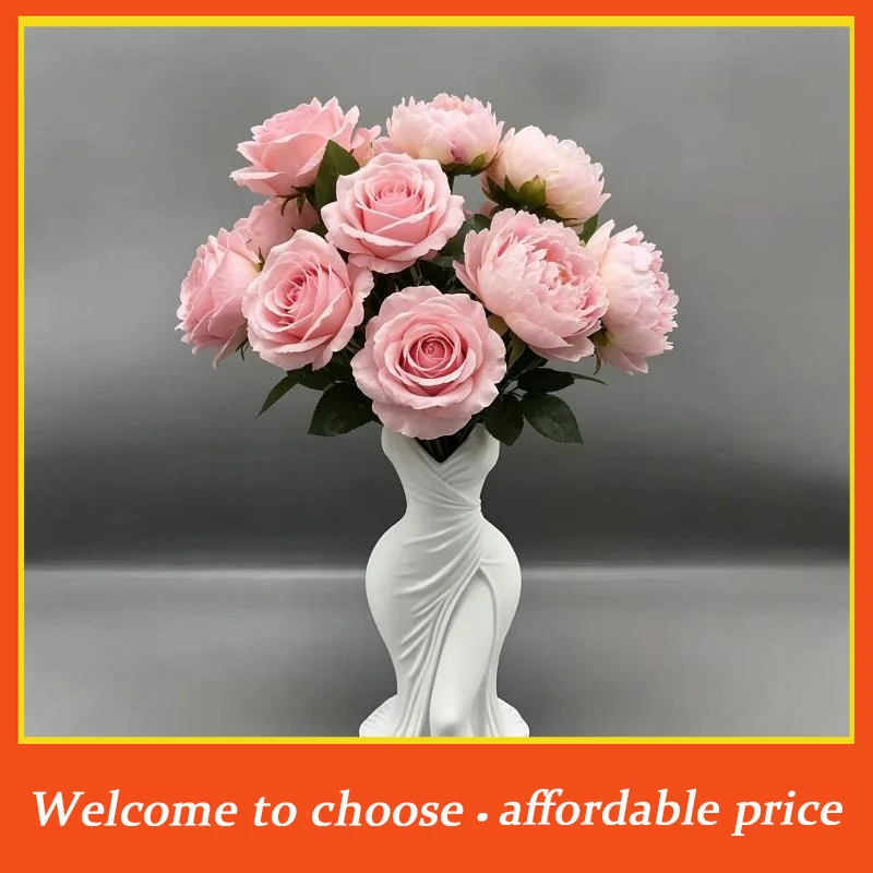 #Gown Shaped 3D Printed Flower Vases Twisted Design Minimalist Style Dress