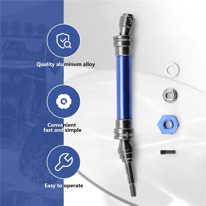 A45F-4Pcs عمود محرك أمامي وخلفي معدني CVD لـ 1/10 Traxxas Slash Rustler Stampede Hoss VXL 4X4 RC قطع غيار السيارات