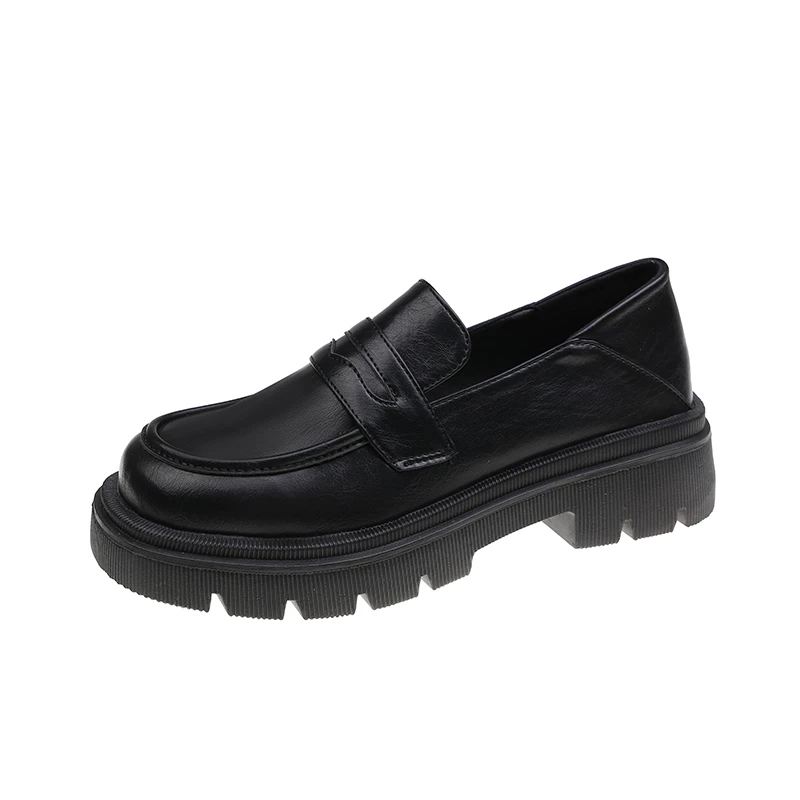 Casual Woman Shoe Slip-on obuwie damskie drewniaki platforma mokasyny z zaokrąglonym czubem z futerkiem miękkie płytkie usta oksfordzie Slip On