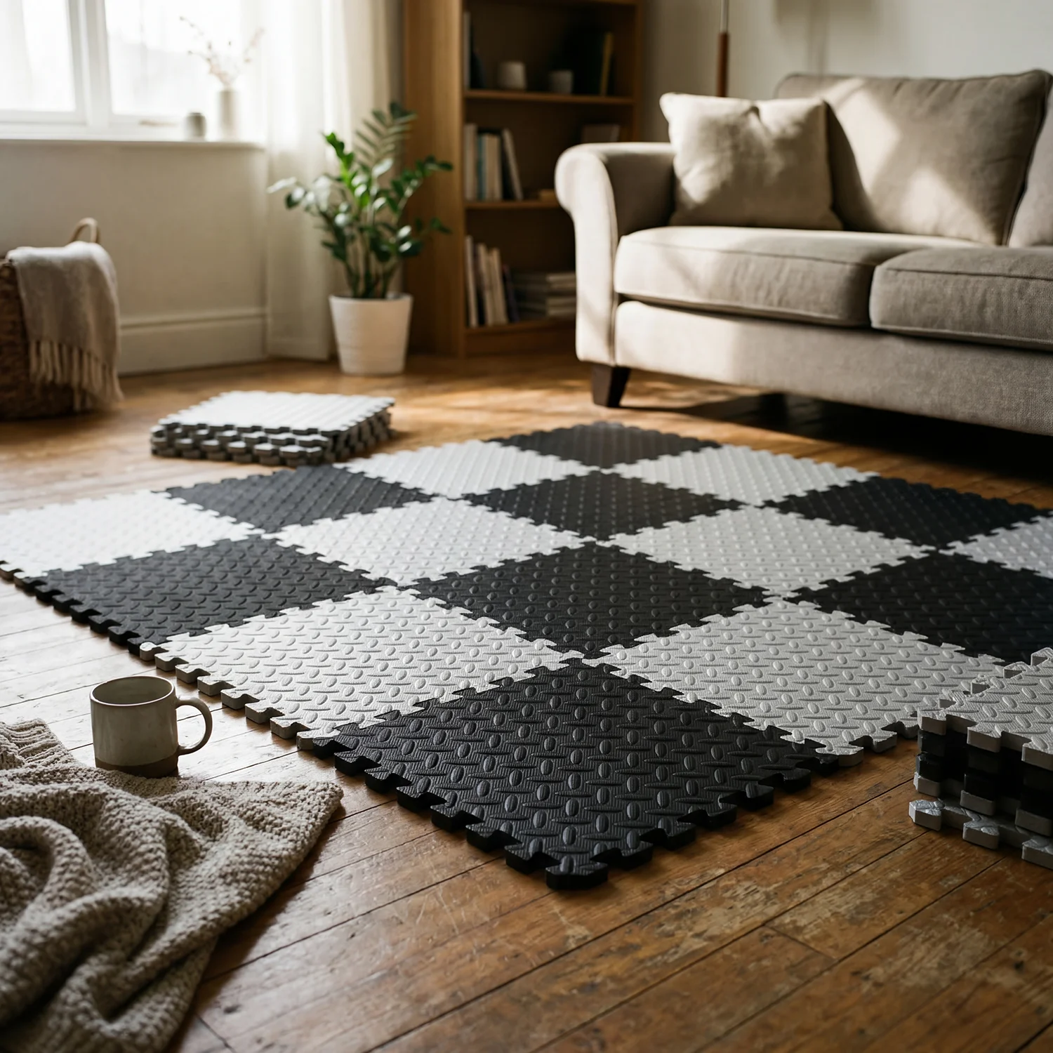 

Набор из 8 ковриков-пазлов из ЭВА-пены 60x60 см, толщиной 1 см, для гостиной, спальни, спортзала, йоги, фитнеса, мягкий напольный коврик