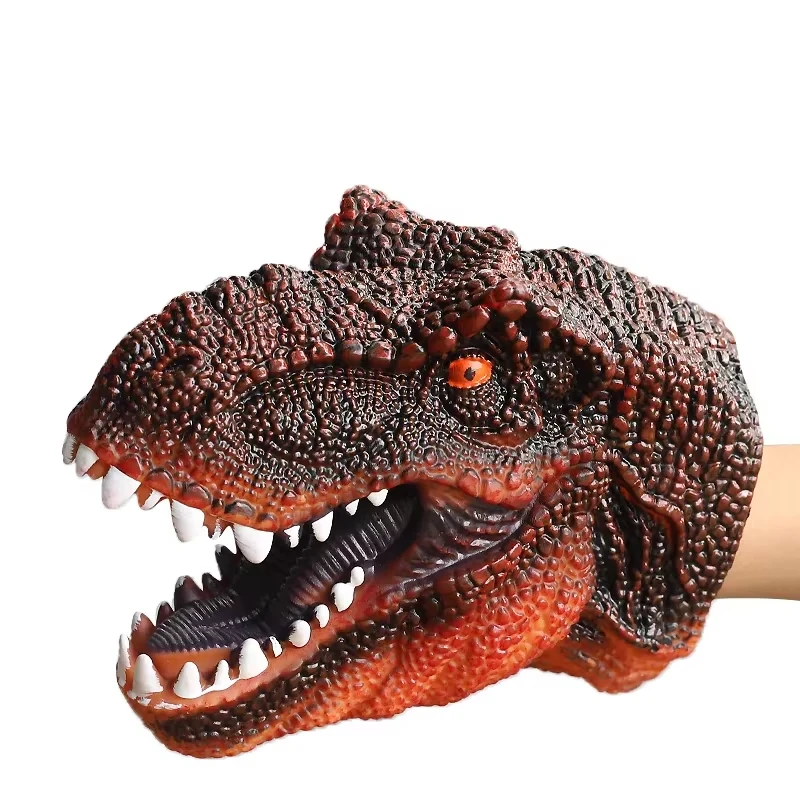 Handpoppen Dinosaurus hoofd Model Speelgoed T-Rex Dino Jurass Shark Park Poppen Dinosaur Worlds Zachte Knuffel voor Jongens Kids geschenken