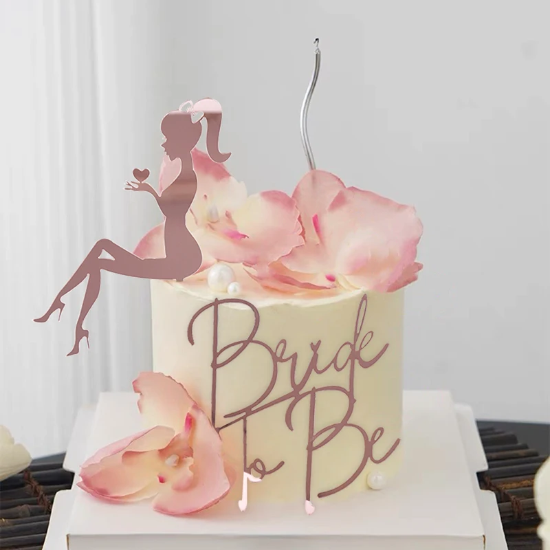 

New High Heels Lady Happy Birthday Acrylic Cake Topper Wedding Girls Cake Toppers for Happy Birthday Dessert Cupcake Topper