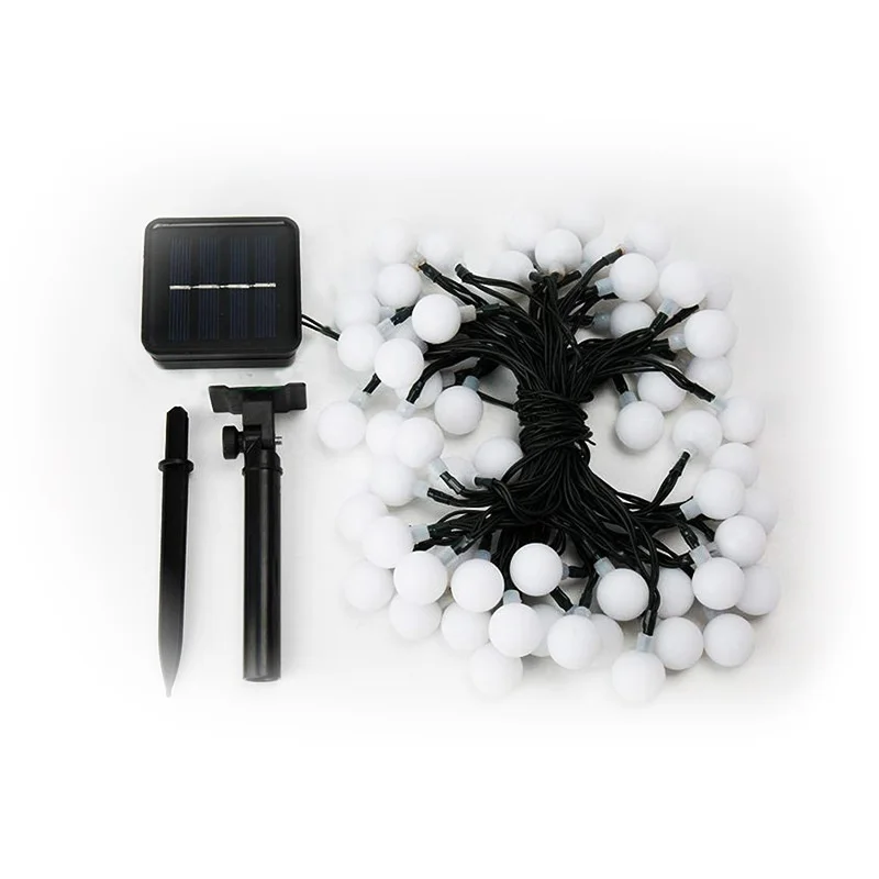 100LED Solar String Ball Fairy Lights Waterproof Outdoor Garden Decorative Christmas Holiday Lighting