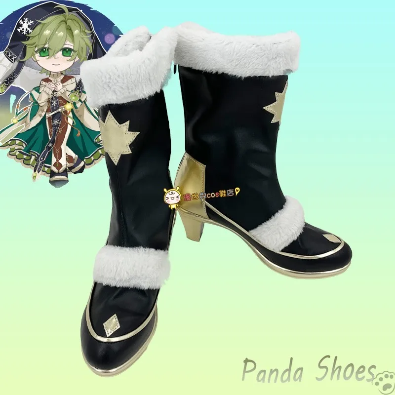 Nu Carnival Olivine Cosplay Shoes Anime Game Cos Long Boots Nu Carnival Olivine Cosplay Costume Prop Shoes for Halloween Party