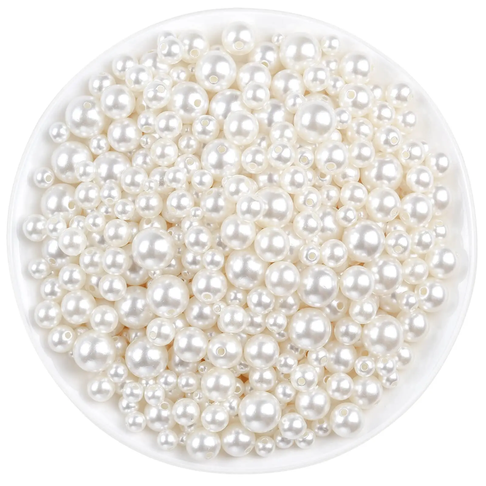 100Pcs Mixed Size 4/5/6/8mm Round Beads With Hole DIY Bracelet Necklace Earring Jewelry Making
