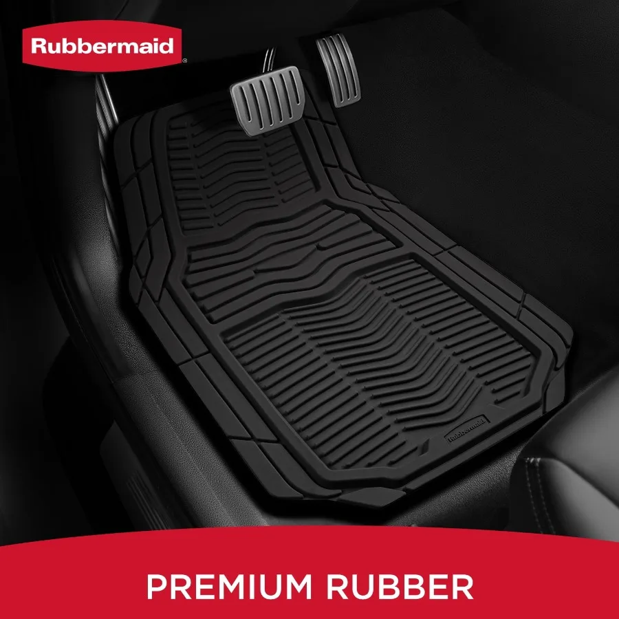 

Car Floor Mats Heavy Rubber Car Mats Set Non-Slip Easy to Clean Universal Fit for Cars Trucks and SUVs Black