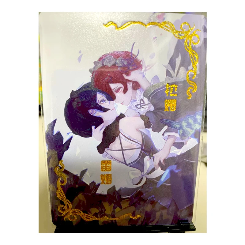 Goddess Story Ram Ram Genshin Impact Beelzebul Anime Bronzing Collection Flash Card Cartoon Board Game Toy Card Christmas Gift