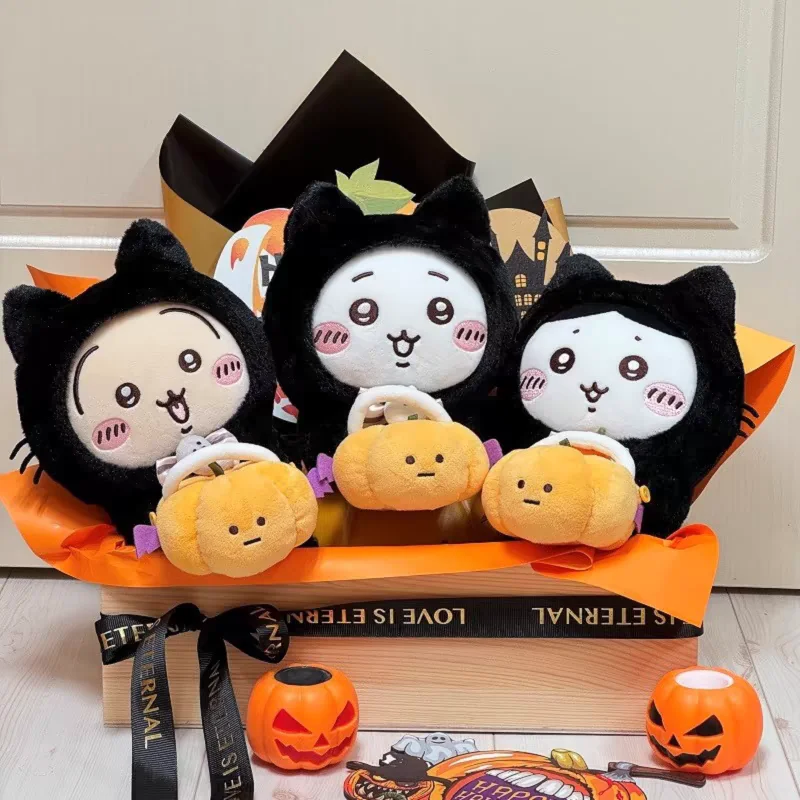 

chiikawa Halloween limited edition sitting pumpkin figurine desktop ornament collectible toy hachiware usagi
