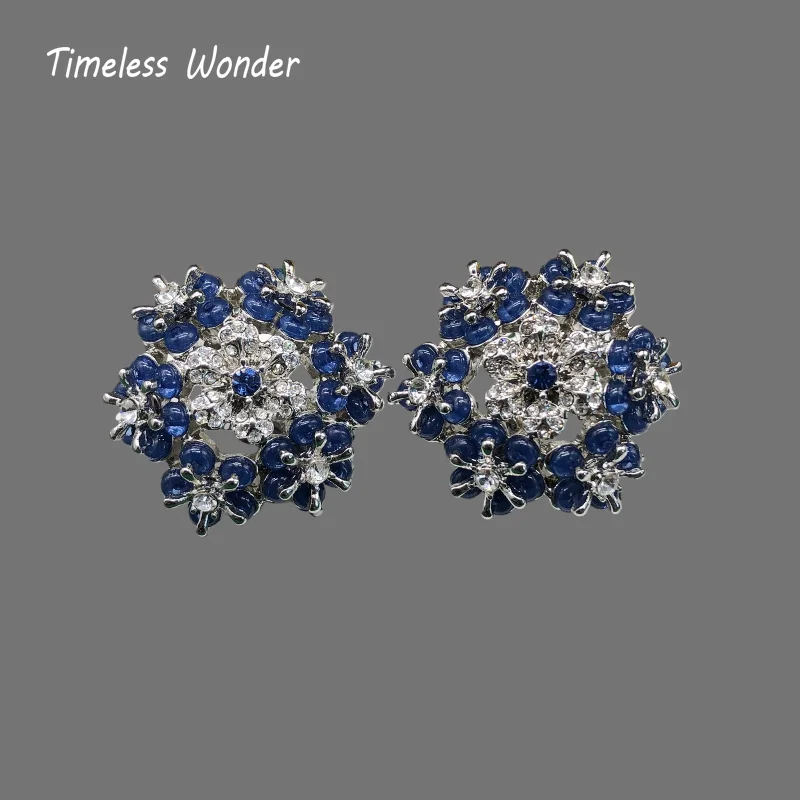

Timeless Wonder Fancy Zircon Geo Floral Stud Earrings Women Designer Jewelry Trendy Gift Top Classy Simple Neat Party 5133