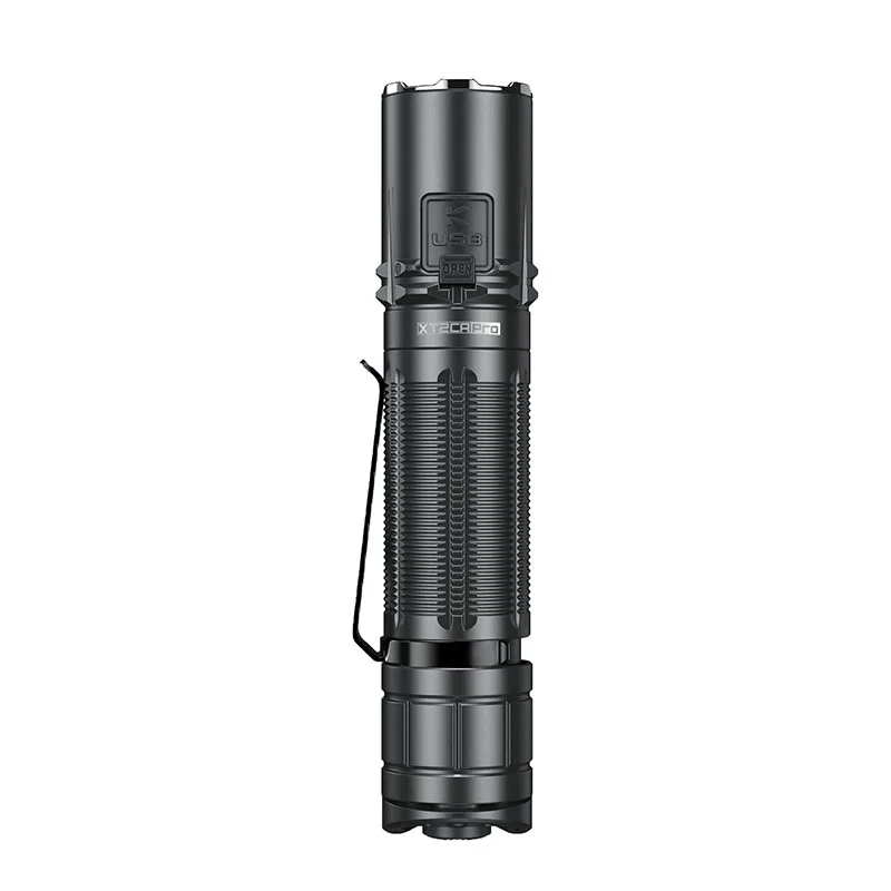 Klarus XT2CR Pro Compact Rechargeable LED Tactical Flashlight, Dual Tail Switch, 2100 Lumens 240m Beam Distance, 18650 Battery