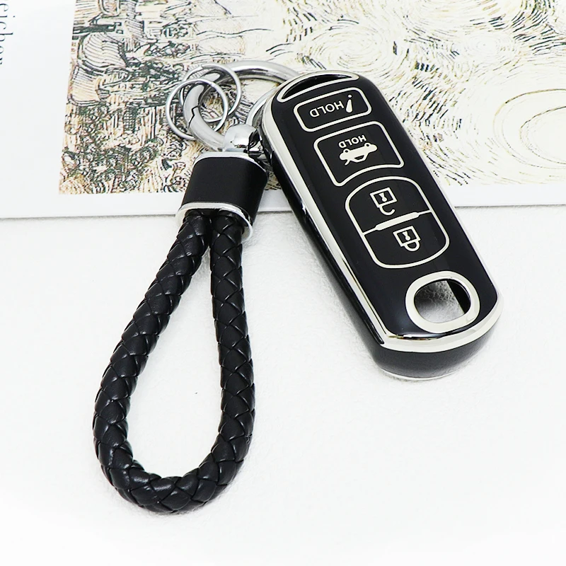 4 Buttons Keyless For Mazda 2 3 6 Atenza Axela Demio CX-5 CX5 CX-3 CX7 CX-9 CX30 2016 2017 2018 2019 TPU Car Key Case Cover