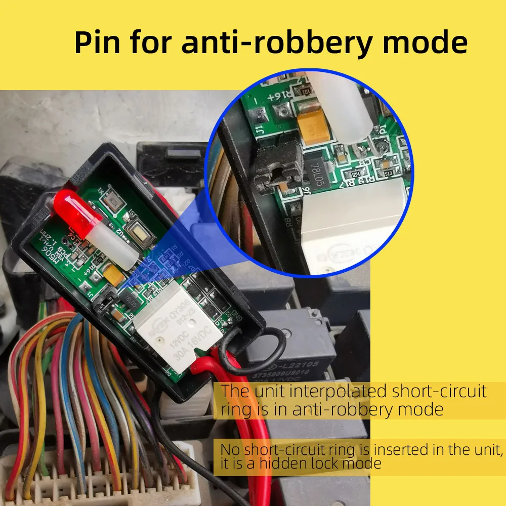 Dispositif antivol automatique de verrouillage de moteur de voiture, antidémarrage sans fil, circuit intelligent, outil d'alarme de coupure, système d'immobilisation automatique