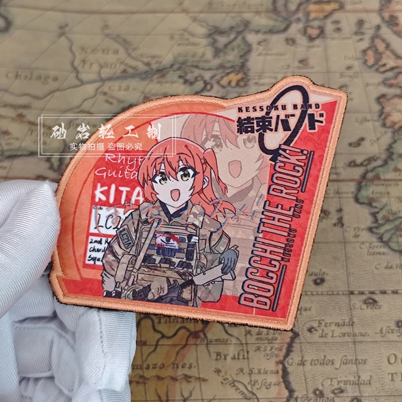 BOCCHI THE ROCK! Kita Ikuyo Military Morale Anime Hook&Loop Patches for Clothing Tactical Badges on Backpack Sticker