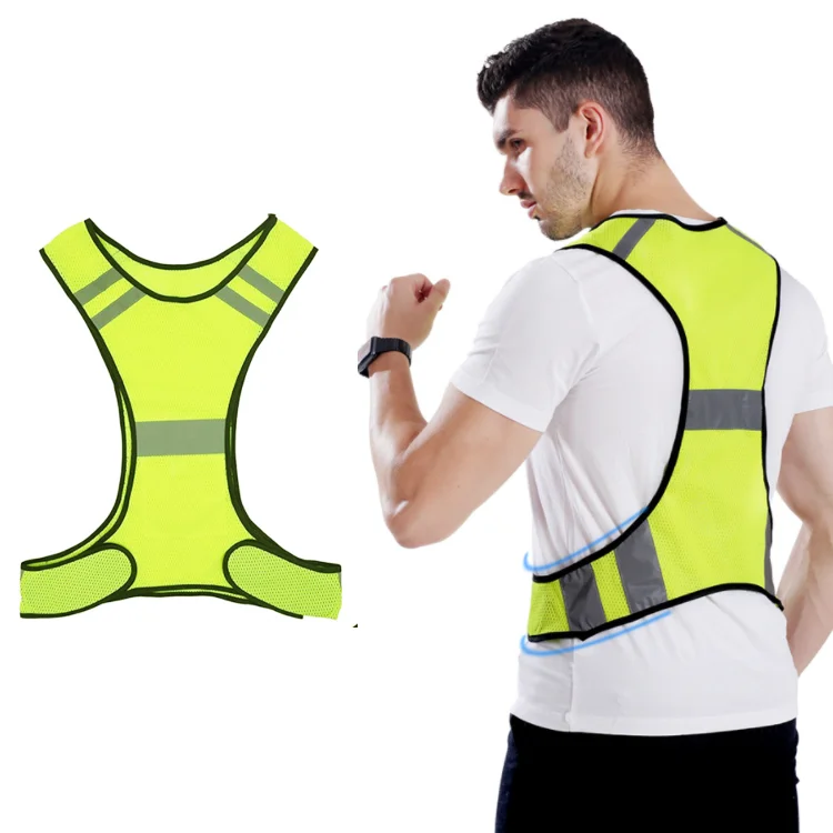 Reflective Vest Running Outdoor Activities LED Flash Visibility Cycling Vest Night Work Safety Tactical Vest Reflective