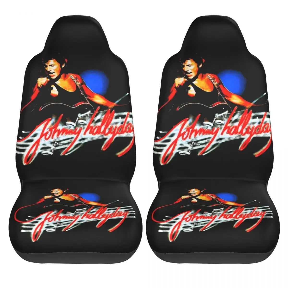 Johnny Hallyday Universal Car Seat Cover Auto Interior Travel Rock Music Auto Seat Cover Fabric Fishing