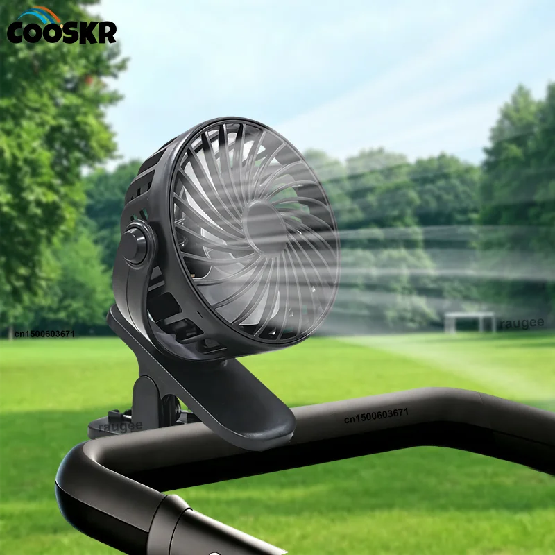 Ventilateur portable à pince, mini ventilateur pour poussette, ventilateur rechargeable par USB, ventilateur silencieux pour bébé, 3 vitesses, vent puissant, ventilateur de camping 360° °   Ventilateur à pince rotatif