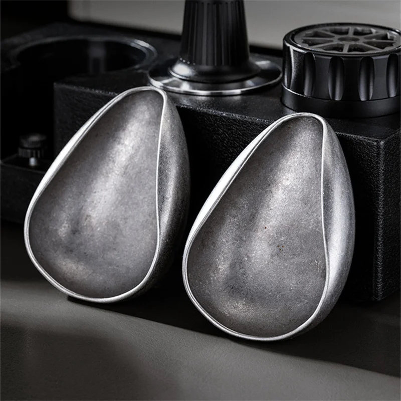 Stainless Steel Coffee Beans Dosing Cup Trays Plate Raw Bean Weighing Plate Coffee Dosing Vessel Espresso Coffee Accessories