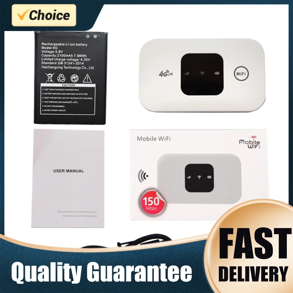 4G Pocket WiFi Router Portable Mobile Hotspot with SIM Card Slot Wireless Modem Wide Coverage 4G Wireless Router