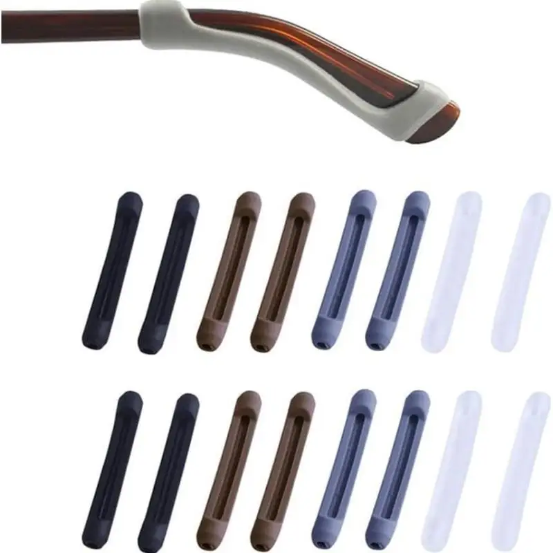 5 Pairs Comfortable Silicone Glasses Temple Tips Anti Slip Ear Hook Retainers for Kids Adult Eyeglasses Sunglasses